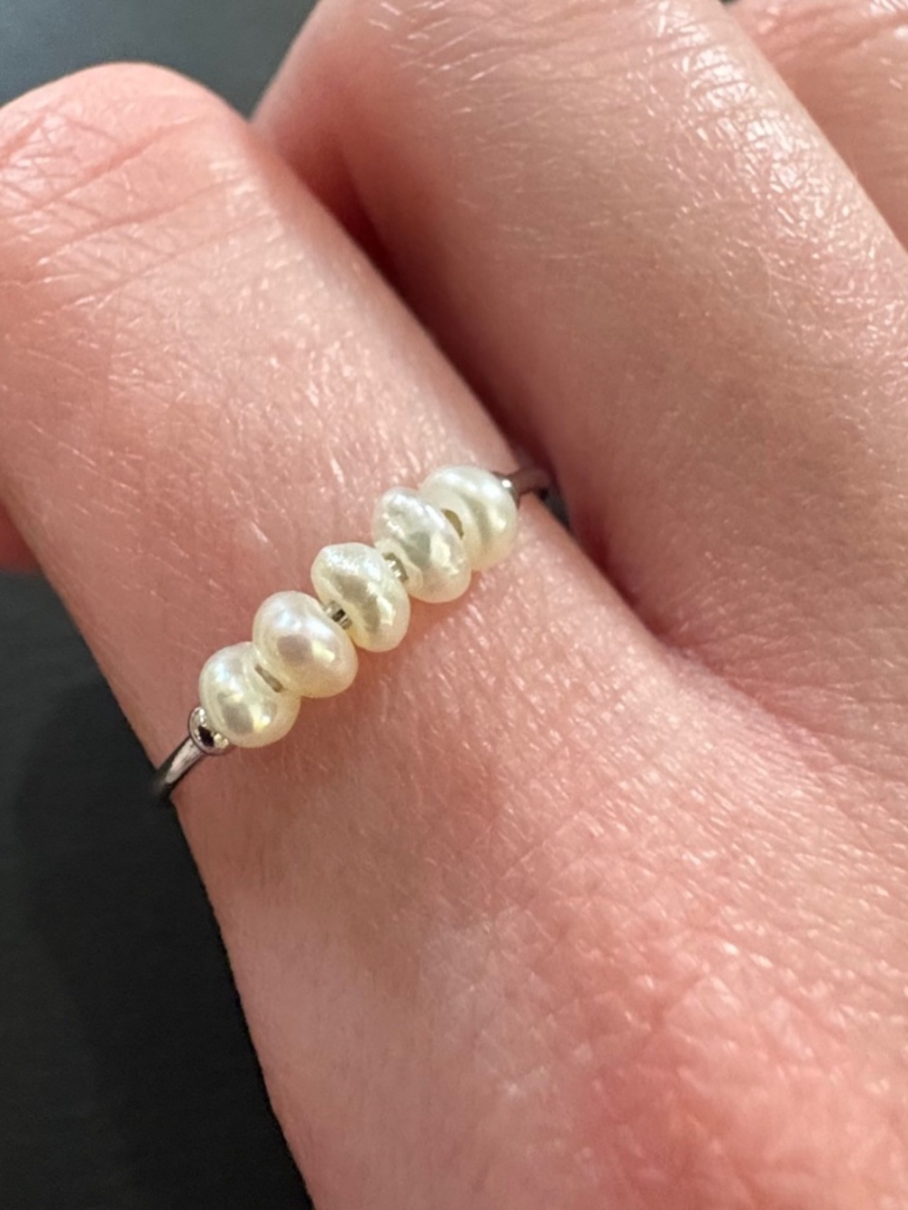 Silver and Pearls Ring- Atolea